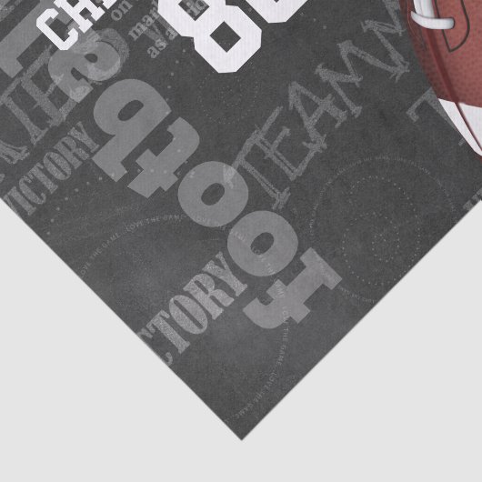 Papier Mousseline Football américain Personalized Chalkboard (Détail)