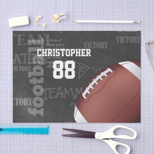 Papier Mousseline Football américain Personalized Chalkboard (Artisanat)