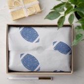 Papier Mousseline Football Anniversaire Party Bleu Blanc (Cadeau)