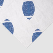 Papier Mousseline Football Anniversaire Party Bleu Blanc (Détail)