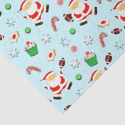 Papier Mousseline Football Noël Fête Tissu Papier (Détail)