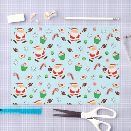 Papier Mousseline Football Noël Fête Tissu Papier (Artisanat)