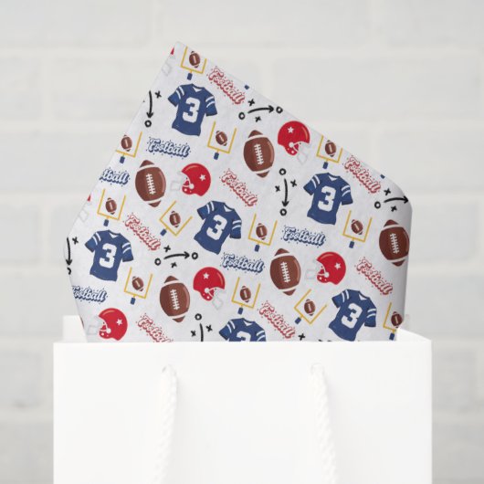 Papier Mousseline Football Tissue Paper (Sac cadeau)
