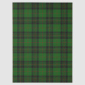 Papier Mousseline Forbes tartan vert noir plaid (Recto)