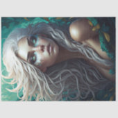 Papier Mousseline Forest Elegant Leaf Woman decoupage paper (Recto)