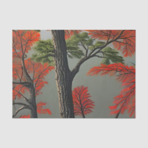 Papier Mousseline Forêt Abstraite du nord de l'automne