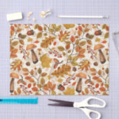 Papier Mousseline Forêt automnale sur blanc (Artisanat)