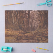 Papier Mousseline Forêt automnale (Troncs d'arbres Brown) (Artisanat)