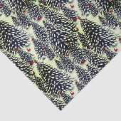 Papier Mousseline Forêt d'arbres de Noël couverts de neige (Détail)