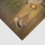 Papier Mousseline Forêt d'automne de Fox Squirrel (Détail)