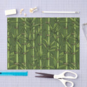 Papier Mousseline Forêt de bambou en vert (Artisanat)