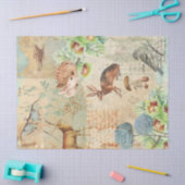 Papier Mousseline Forêt de bois Faune lapin Deer Decoupage  (Artisanat)