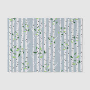 Papier Mousseline Forêt de bouleaux - Woody