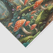Papier Mousseline Forêt de champignons enchantée (Détail)