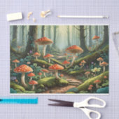Papier Mousseline Forêt de champignons enchantée (Artisanat)