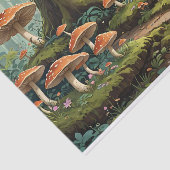 Papier Mousseline Forêt de champignons enchantée (Détail)