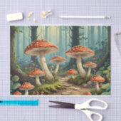 Papier Mousseline Forêt de champignons enchantée (Artisanat)
