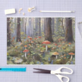 Papier Mousseline Forêt de champignons enchantée (Artisanat)
