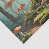 Papier Mousseline Forêt de champignons enchantée (Détail)