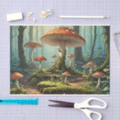 Papier Mousseline Forêt de champignons enchantée (Artisanat)