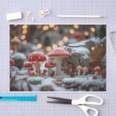 Papier Mousseline Forêt de champignons magiques à Noël (Artisanat)