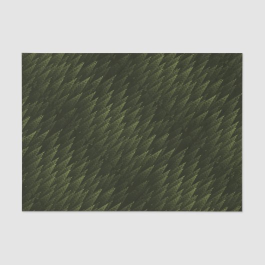 Papier Mousseline Forêt de conifères fractale (Recto)