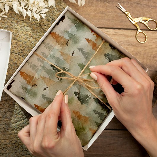 Papier Mousseline Forêt de Misty