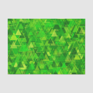 Papier Mousseline "Forêt" de motif vert de formes de triangle
