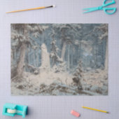 Papier Mousseline Forêt de neige (par Andreas Achenbach) (Artisanat)