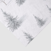 Papier Mousseline Forêt de pins contemporaine Noël hiver (Détail)