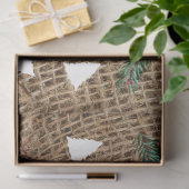 Papier Mousseline Forêt de pins rustique Reindeer Arbre de Noël (Cadeau)