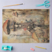 Papier Mousseline Forêt de printemps de champignons Whimsical Fairy  (Artisanat)