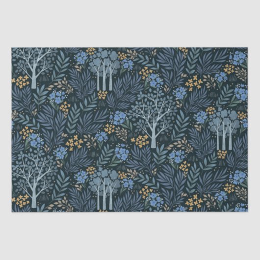 Papier Mousseline Forêt d'hiver (Recto)