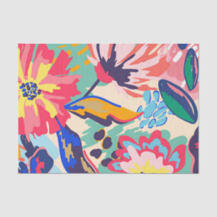 Papier Mousseline Forêt et rose