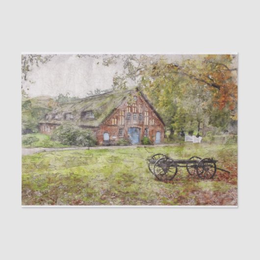 Papier Mousseline Forêt Ferme Plus Wagon (Recto)