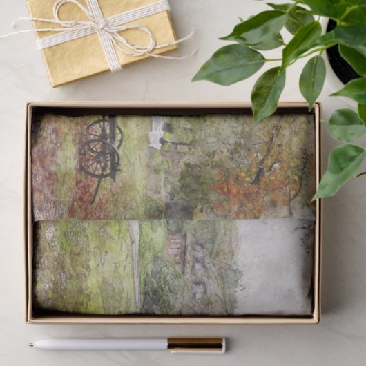 Papier Mousseline Forêt Ferme Plus Wagon (Cadeau)