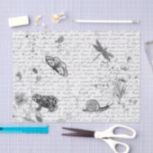 Papier Mousseline Forêt foncée Grenouille Fleur sauvage Découpage (Artisanat)