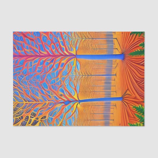 Papier Mousseline Forêt forestière d'Art Moderne (Recto)