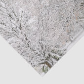 Papier Mousseline Forêt hivernale neige (Détail)