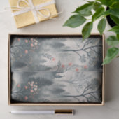 Papier Mousseline Forêt humide enchantée avec Château foncé - Ethéal (Cadeau)