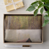 Papier Mousseline Forêt humide et fleurs autour d'une grange Patinée (Cadeau)