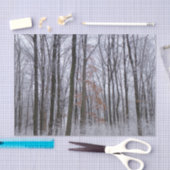 Papier Mousseline Forêt huppée neige paysage d'hiver Photographie (Artisanat)