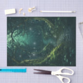 Papier Mousseline Forêt lunaire (Artisanat)