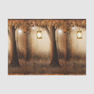 Papier Mousseline Forêt magique avec lumières des fées