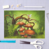 Papier Mousseline Forêt mondiale de l'Imaginaire, grands champignons (Artisanat)