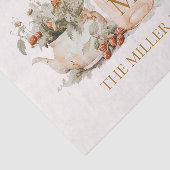 Papier Mousseline Forêt monogramme Nom de famille botanique (Détail)