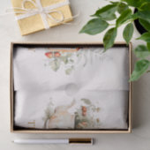 Papier Mousseline Forêt monogramme Nom de famille botanique (Cadeau)