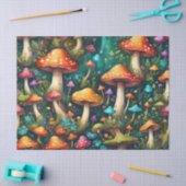 Papier Mousseline Forêt Mystique des Champignons (Artisanat)