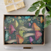 Papier Mousseline Forêt Mystique des Champignons (Cadeau)