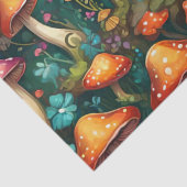 Papier Mousseline Forêt Mystique des Champignons (Détail)